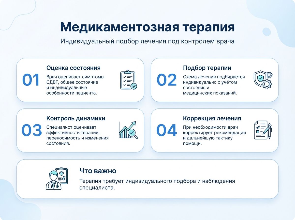 Лечение СДВГ в Верее у детей и взрослыхинфографика